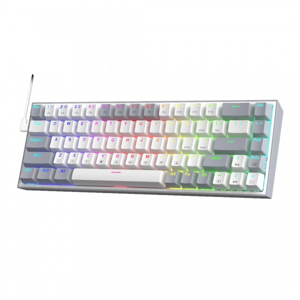 Gaming πληκτρολόγιο - Redragon K631WG-RGB (White/Grey) - Προσφορές