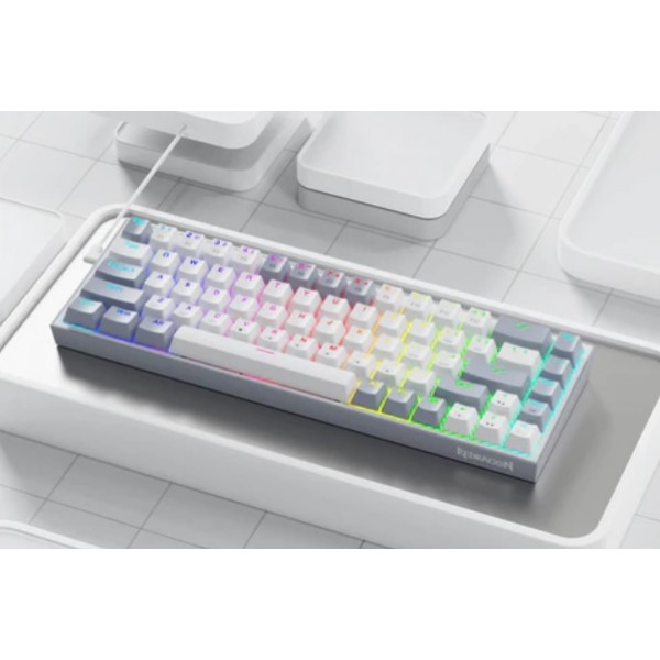 Gaming πληκτρολόγιο - Redragon K631WG-RGB (White/Grey) - Προσφορές