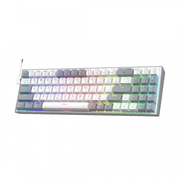 Gaming πληκτρολόγιο - Redragon K628WG-RGB Pollus (White/Grey) - Προσφορές